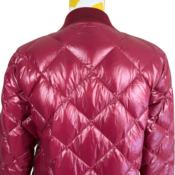 NWOT Jijil Quilted Down Puffer Coat • Burgundy • Size IT 42 / US 6 - Picture 5 of 8